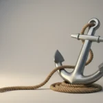 Brushed steel anchor with taut rope on a soft neutral background, symbolizing holding firm on pricing.