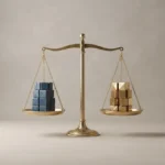 Balanced brass scale representing a fair, trust-preserving adjustment to client pricing